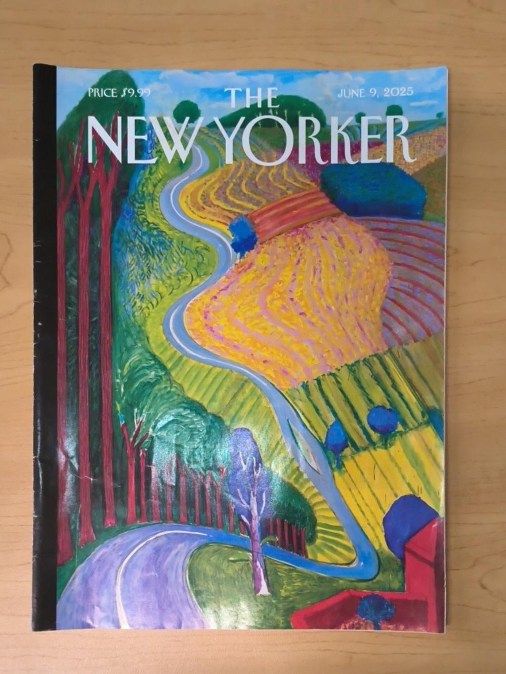 The New Yorker Magazine David Hockney’s “Going Up Garrowby Hill”..:June 9, 2025